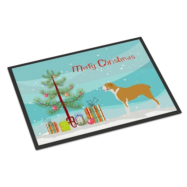 Carolines Treasures Belgium Mastiff Christmas Indoor or Outdoor Mat - 18 x 27 in. BB8489MAT - main